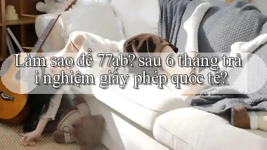 Làm sao để 77ab sau 6 tháng trải nghiệm giấy phép quốc tế