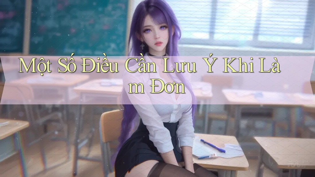 Một Số Điều Cần Lưu Ý Khi Làm Đơn